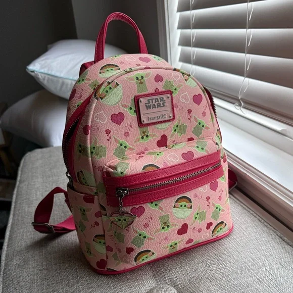 Grogu Baby Yoda Valentine Loungefly Bookbag ?Loungefly Star Wars Mandalorian Grogu Valentines Mini  main image 4